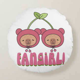 Söta Kawaii Björnar Körsbärsdräkt Fangirl Rund Kudde