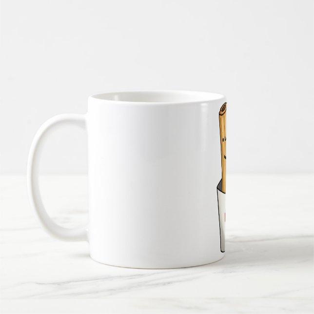 Söta Kawaii Churros Kaffemugg (Vänster)