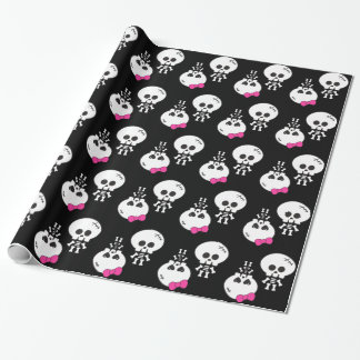 Söta kawaii emo-killflicka skeletons skallies presentpapper