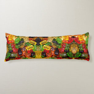 Söta kawaii-godis, färgstarka kandisbjörngummi kroppskudde