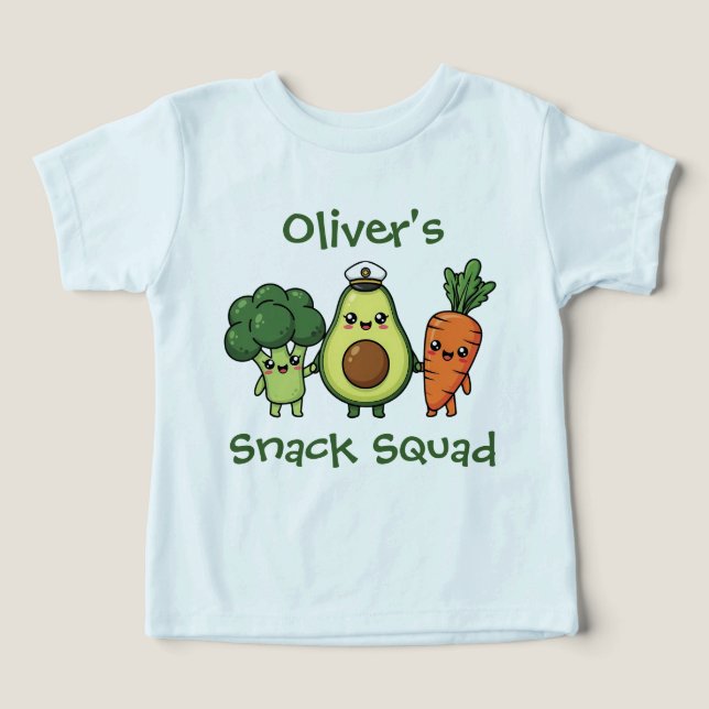 Söta Kawaii Grönsaks Vänner T Shirt (Design Framsida)