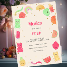 Söta kawaii gummi candies födelsedags