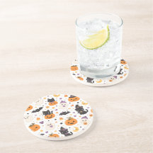 Söta Kawaii Halloween Katter Spöken Pumpa Fladderm