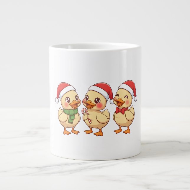Söta Kawaii Julankor | Festive Högtid  Jumbo Mugg (Framsidan)