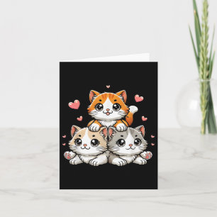 Söta Kawaii Katter Neko Roliga Kattungar Kattälska Kort