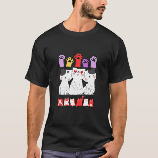 Söta Kawaii Katter och Tassar Leksak kattälskare p T Shirt