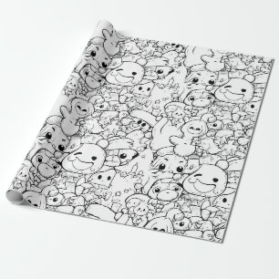 Söta Kawaii-klippfigurer (1) Presentpapper