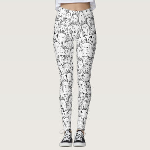 Söta Kawaii-klippfigurer (2) Leggings