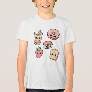 Söta Kawaii Matvanor – Bubbelte, Munk, Sushi T Shirt