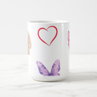 Söta Kawaii Pastellfärgade Slingor Kanin Fjäril Hj Kaffemugg