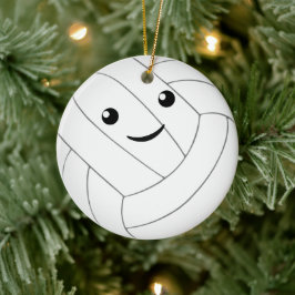 Söta kawaii personlig-flickor volleyball julgransprydnad keramik