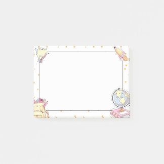 Söta Kawaii Skolmaterial Lärarpresent Post-it Block