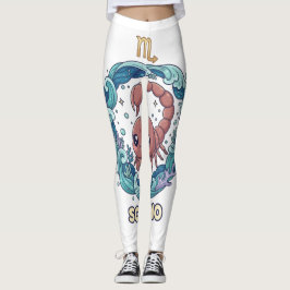 Söta Kawaii Skorpion Stjärntecken Leggings
