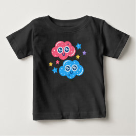 Söta Kawaii Stjärniga Moln – Pastell Färg Cartoon  T Shirt