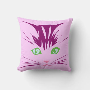 Söta Kawaii Tecknade Katt Unge Ansikte Kudde