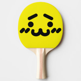 Söta klumpiga gula ansikten pingisracket