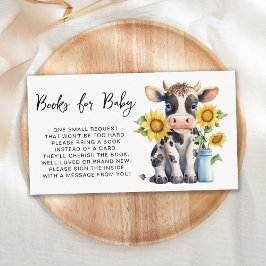 Söta Ko Solros Gård Baby Shower Böcker För Bebisar Tilläggskort