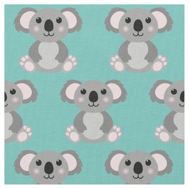 Söta Koala Barn Tecknad Film Tyg (Närbild)