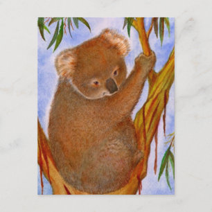 Söta Koala Bear i en Träd-födelsedagsinbjudan Inbjudningar