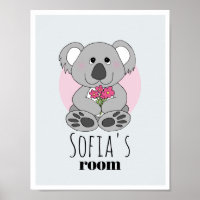 Söta Koala Björn Tecknad Film & Namn Pojkrum