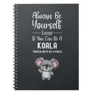 Söta Koala-presenter Roliga Djur Humor Tecknad Nat Anteckningsbok
