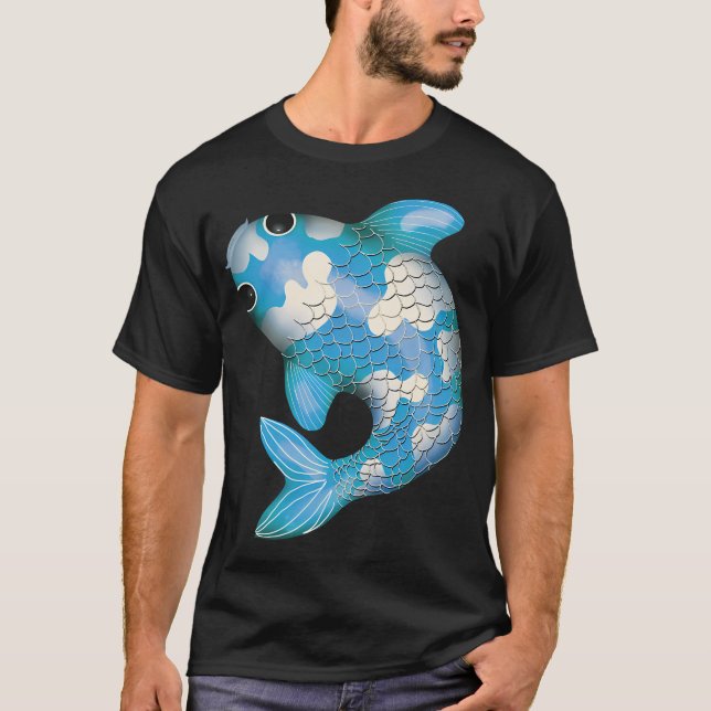 Söta Koi Fiskar T Shirt (Framsida)