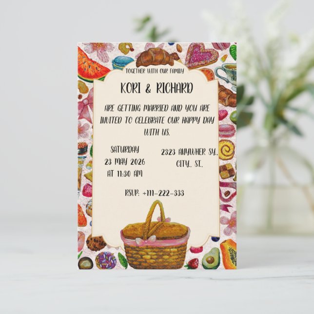 Söta konfektyrer Söt bakelse Spara Datumet (Stående Fram)