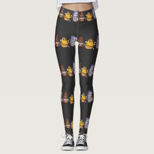 Söta Konstnär Efterrätter Karaktärer Kawaii Matkon Leggings