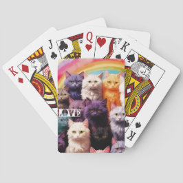 Söta & konstnärliga kattpoker-kort casinokort