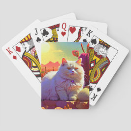Söta & konstnärliga kattpoker-kort casinokort