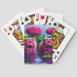 Söta & konstnärliga kattpoker kort casinokort