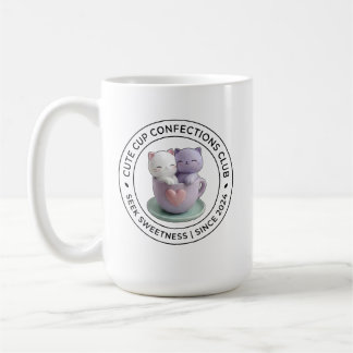 Söta koppkonfektionsklubben kattälskare kaffemugge kaffemugg