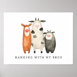Söta kor som hänger med mina brorsor poster