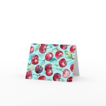 Söta körsbär: färglöst vattenfärgskörsbärsverk