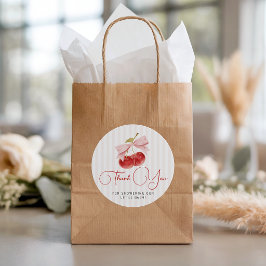 Söta Körsbärsfavorit Etiketter med Rosa Slinga