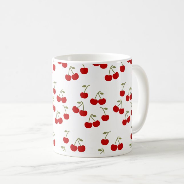 Söta Körsbärsmönster Kaffemugg (Framsida höger)