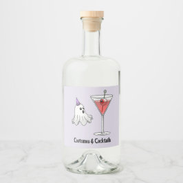 Söta kostymer & kusliga cocktails spritflaskor etikett