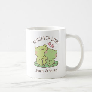 Söta kramande grodor Frogever kärlek Alla hjärtans Kaffemugg