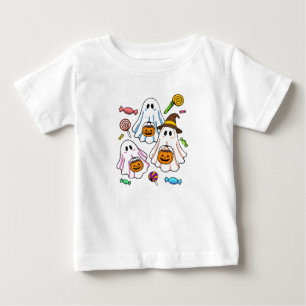 Söta kusliga Halloween-spöken & Bus eller godsaker T Shirt
