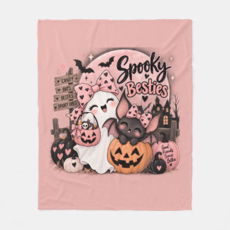 Söta kusliga kompisar Spöke & Fladdermus Halloween Fleecefilt