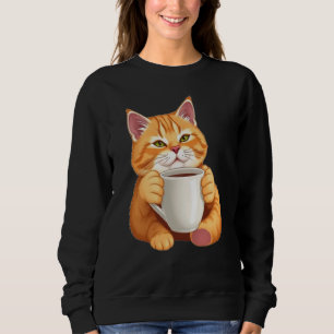 Söta kvinnliga katter med röda nyanser Kaffe Grafi T Shirt