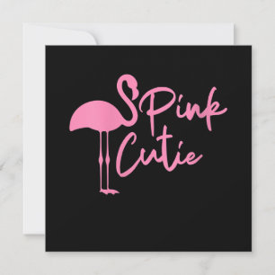Söta Kvinnors Rosa Flamingo Rosa Söt Flamingo Inbjudningar