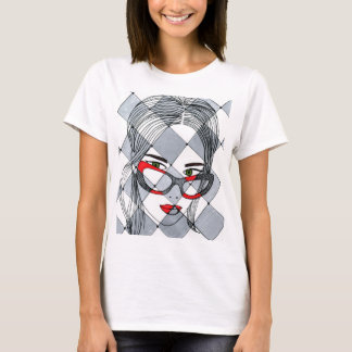 Söta kvinnors t-shirt med utskrift