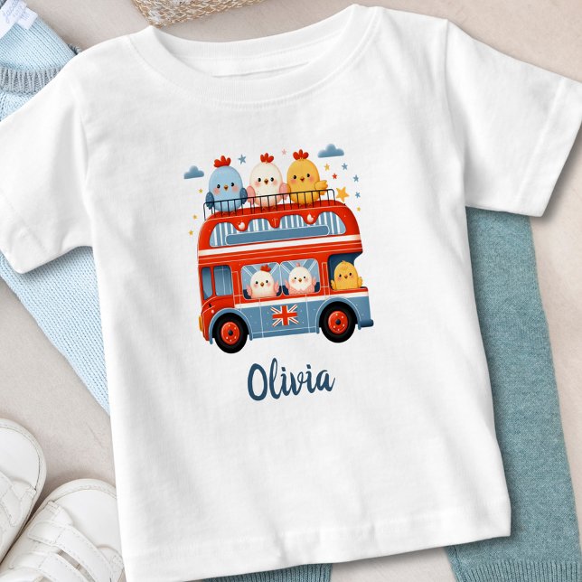 Söta kycklingar och Londonbuss T Shirt (Skapare uppladdad)