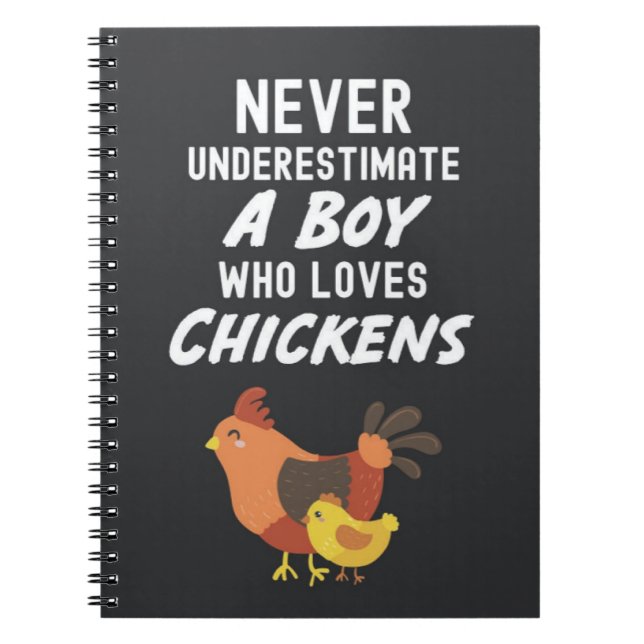 Söta kycklingpresenter för bebispojkar Barn Djurfa Anteckningsbok (Framsidan)
