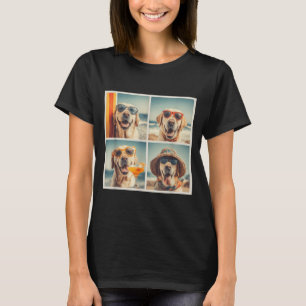 Söta Labradorhundar med solglasögon Semester Stran T Shirt