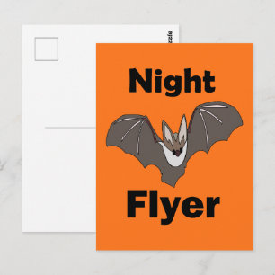 Söta Lajban Flygare för Halloween Vykort