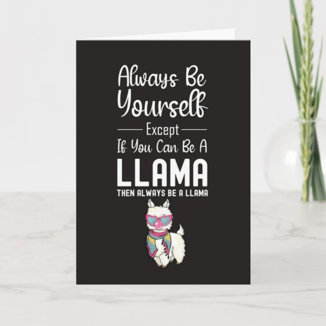 Söta Lama-kort Rolig humor Alpaca Djur Kort (Framsida)