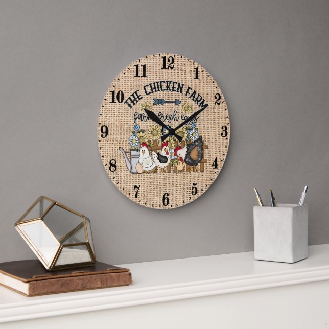 Söta Land-kyckling, färska ägg Stor Klocka (Kontor)