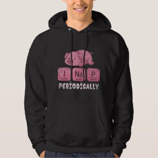 Söta lantdjurs sovande periodiska systemet pyjamas hoodie